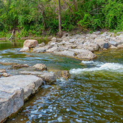 Rapids along the Huron river in Ann Arbor - Michigan